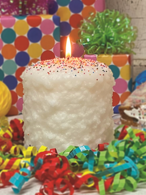 Birthday Cake Hearth Candle
