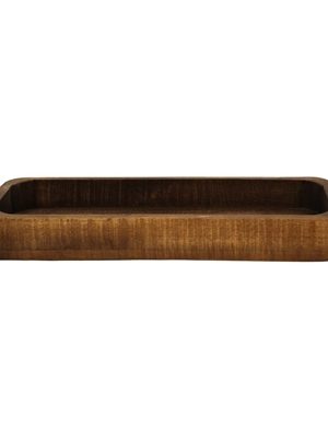 Small Brown Rectangle Wooden Tray
