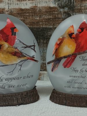 Frosted Glass Cardinal Orb Assorted