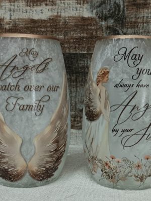 Frosted Glass Lighted Vase