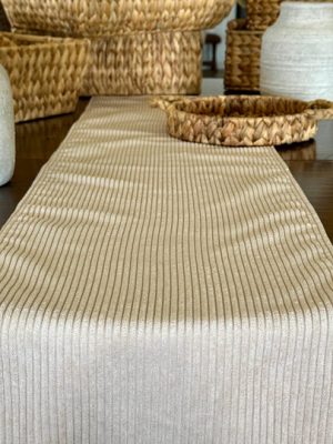 Tan Corduroy Table Runner